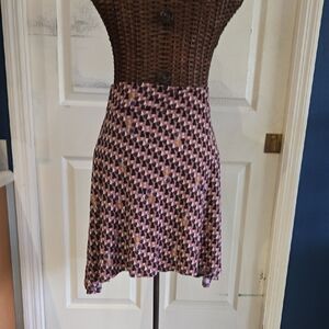 LuLaRoe Geometric Mini Skirt - Pink, Black, Yellow